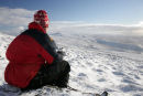 09-9735 Winter Lunch Break on the Upper Slopes of Cross Fell and the View Towards Great Dun Fell North Pennines
